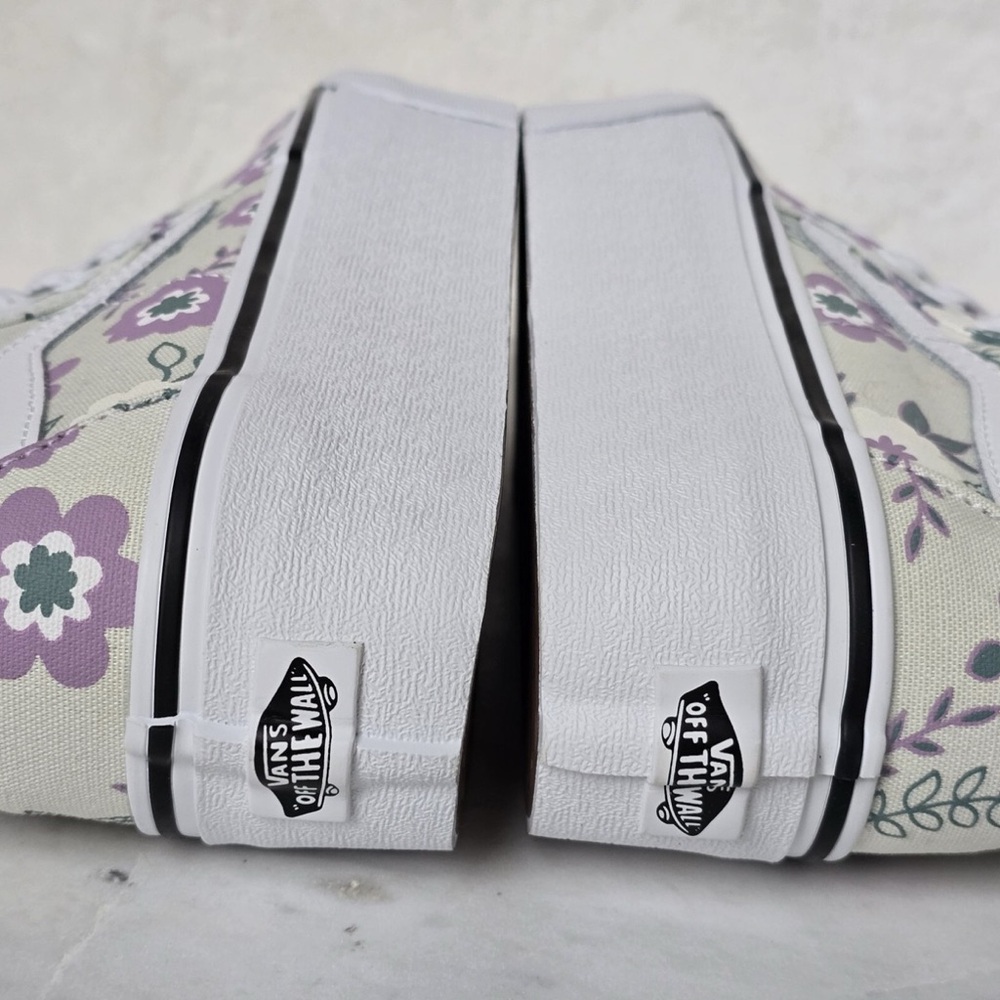Vans Sk8-Hi Tapered Stackform Womens Sz 9 .5 White Pastel Floral Platform - Picture 4 of 8